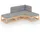 vidaXL Garten-Lounge-Set 4-tlg. grau