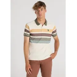 Victorio & Lucchino, V&L für Herren. 630357197 Kurzarm-Poloshirt mit beigefarbenen Farmen (XL), Lässig, Baumwolle
