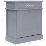 vidaXL Schuhschrank Grau 50 x 28 x 58 cm Paulownia Holz