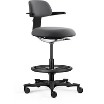 HJH Office TOP WORK 40 Stoff Schwarz/Dunkelgrau