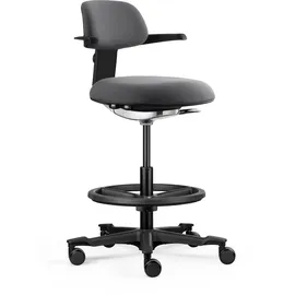 HJH Office TOP WORK 40 Stoff Schwarz/Dunkelgrau