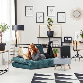 Relaxdays Samthocker mit Stauraum, gepolstert, eckig, mit Holzbeinen, Wohnzimmer Sitzhocker, HBT: 40x40x40 cm, Creme