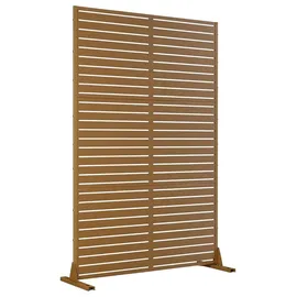 casa.pro Trennwand 180 x 120 cm Braun Stahl