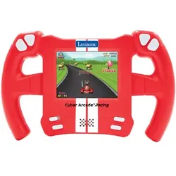 LEXIBOOK Video-Renn-Spiel 3D Lenkrad mit integriertem 2,8-Zoll-LCD-Bildschirm, 30 Spiele