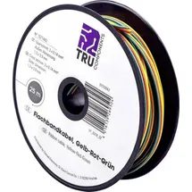 TRU Components 1571443 Litze 3 x 0.14 mm2 Gelb, Rot, Grün 25 m