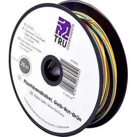 TRU Components 1571443 Litze 3 x 0.14 mm2 Gelb, Rot, Grün 25 m