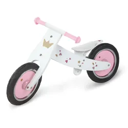 Pinolino Laufrad Pinky Holz Mädchen Kinder Rad Holzrad Lauflernrad rosa weiss