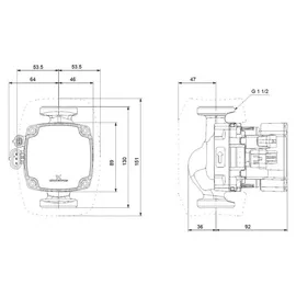 Grundfos Hocheffizienzpumpe Alpha2 Go K 25-75 130