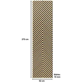 Akustikpaneel Herringbone Eiche Hellbraun 2 St. 275 x 52 x 1,8 cm