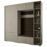 ABIKS MÖBEL Kompaktgarderobe INOVA 1 SATZ 10 Möbelset, Garderobe mit Kleiderstange und Regalen