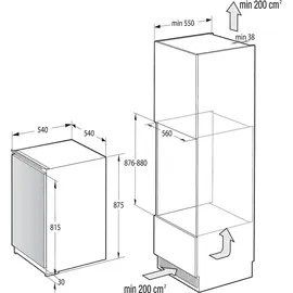 Gorenje RI409EP1 Einbaukühlschrank (129 l, 880 mm hoch)