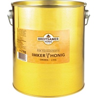 Breitsamer Imkerhonig Blütenhonig cremig 2 kg Eimer für Küchenprofis Aromatischer Honig ideal für Großverbraucher Hotels Gastronomie (1 x 2000g)