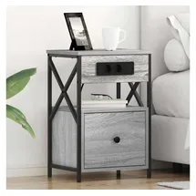 vidaXL Nachtschrank 2 pcs 40 x 31 x 60 cm Grau