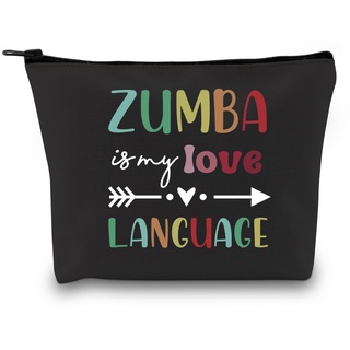 Zumba Lover Gift Zumba Teacher Appreciation Gift Zumba is My Language Zumba Dance Fitness Instructor Coach Gift Makeup Bag, Zumba Tasche Eu, Kosmetiktasche mit Druck