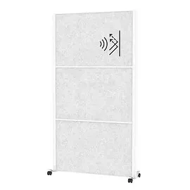Maul Akustik-Trennwand MAULconnecto 9611102, hellgrau 100,0 x 182,0 cm mit Rollen, 1 St.