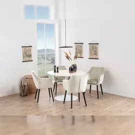 Actona Emilia Esszimmerstuhl mit Armlehnen, Velour braun.