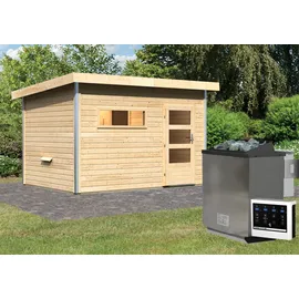 Karibu Skrollan 2 inkl. 9 kW Bio-Kombiofen + ext. Steuerung