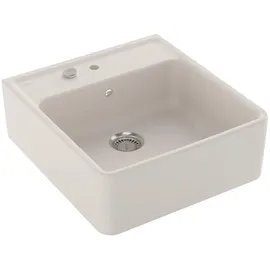Villeroy & Boch Spülstein Einzelbecken crema + Excenterbetätigung