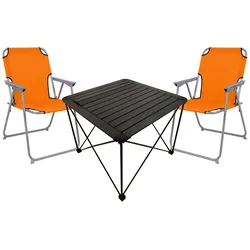 3teiliges Campingmöbel Set Campingtisch Campingstuhl L70xB70xH56cm