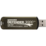 Kanguru Defender 3000 - USB-Flash-Laufwerk - verschlüsselt - 64 GB USB Typ-A, USB-Version: 3.2 Gen 1 (3.1 Gen 1). Formfaktor: Kappe. Passwortschutz. Gewicht: 38 g. Produktfarbe: Braun