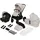 lionelo MIKA PLUS 3-in-1 Buggy 0-48 Monate bis zu 22 kg Babywagen bis zu 9 kg Kindersitz Babytrage bis zu 13 kg, Rückenlehne verstellbar, Dämpfung, 360° Räder, XXL-Verdeck