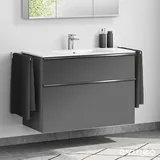 evineo ineo4 Unterschrank B: 101 cm, 2 Auszüge, mit Griff, für Duravit ME by Starck Waschtisch,, BE0267AN,