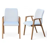 Home Affaire Armlehnstuhl HOME AFFAIRE "Loreen Esszimmerstuhl, Polsterstuhl, Designstuhl", beige (storm 02 beige, eiche natur geölt), B:56cm H:86,5cm T:64cm, Massivholz, Polyester, Sperrholz, Stühle, Armlehnstuhl, mit Massivgestell, hochwertig gearbeitet, Armlehnen,