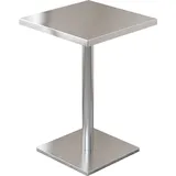 Gastronomiemöbel Bar Cafe Edelstahl Gastronomietisch Kleiner Rundtisch Esstisch Bistrotisch 50x50x75cm【BXG-HF50】