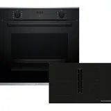 Bosch Einbau-Backofen-Set, HBA234BB3 + PVS811B16E, Einbau-Backofen, Kochfeld mit Dunstabzug (Induktion)