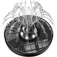 SZMP Solar Springbrunnen für außen 3.5W, Solar Teichpumpe mit 2200mAh Akku, 6 LED Licht Solarbrunnen mit 8 Düse & 4 Fixer Solar Wasserpumpe, Solar Schwimmender Solarbrunnen für Draussen, Vogel-Bad
