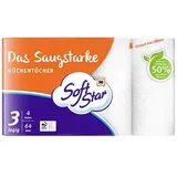 Soft Star Küchenrollen Das Saugstarke 3-lagig, 4 Rollen