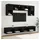 vidaXL TV Wand Einheiten mit LED 6 pcs Schwarz Eichen-Optik