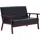 vidaXL Sofa 2-Sitzer Schwarz Kunstleder