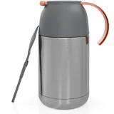 Intirilife Thermobehälter mit 650ml Kapazität - Für warme und kalte Speisen Suppen Lunch für unterwegs - Auslaufsicher BPA-frei Edelstahl Isolierbehälter