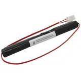 AccuCell Notleuchtenakku NiMH 3,6V 1100mAh L1x3 Mignon AA mit Kabel und Stecker