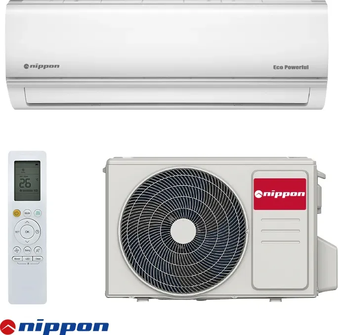 Nippon KFR 12DCB ECO LEISTUNGSSTARKE Inverter-Klimaanlage – 12.000 BTU, WLAN, A++/A+, bis zu 23 m2