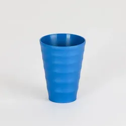 6 Becher 250 ml blau Pazifik – 100% abbaubar, spülmaschinenfest, nachhaltig
