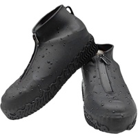 BZKSER Schuhüberzieher Wasserdicht - 1 Paar Silikon Regenüberschuhe,Regen Schuhüberzieher,Wiederverwendbare Überschuhe mit Antirutschsohle für Schneetag Schlammige Straßen(Reißverschluss-Stil)