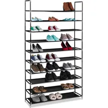 Relaxdays Schuhregal 100 x 175,5 x 29 cm schwarz / schwarz