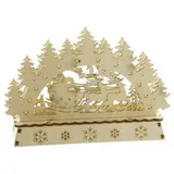 Cepewa LED Mini Schwibbogen Schlitten Cepewa - Beige/Braun