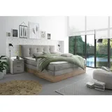 Uno Boxspringbett Preston ca. 180x200 Hellgrau