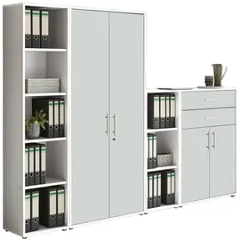 BMG Möbel Office Edition Büroschrank 22 x 40 x 180 weiß