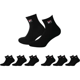 Fila UNISEX QUARTER PLAIN SOCKS 6-Paar Schwarz 35-38