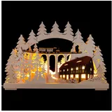 RATAGS LED-Schwibbogen klein, Gebirge mit Eisenbahn