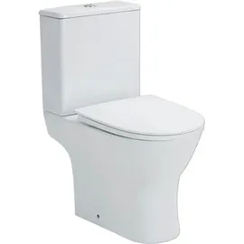 Duschmeister Paros Stand-WC mit WC-Sitz Weiß spülrandlos