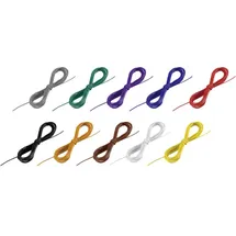 TRU Components 1572573 Litze LiFY 1 x 0.05 mm2 Schwarz, Weiß, Blau, Braun, Rot, Gelb, Grün, Grau, Orange, Lila 50m
