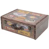 HMF Vintage Koffer aus Holz 44 x 32 x 16 cm 16-tlg. bunt