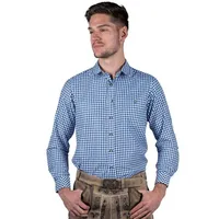 Edelnice Trachtenhemd kariert in blau, weiß | Gr.: 5XL