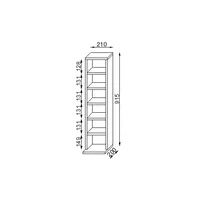 VCM Elementa Standregal 21 x 20 x 91,8 cm Braun