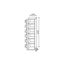 VCM Elementa Standregal 21 x 20 x 91,8 cm Braun